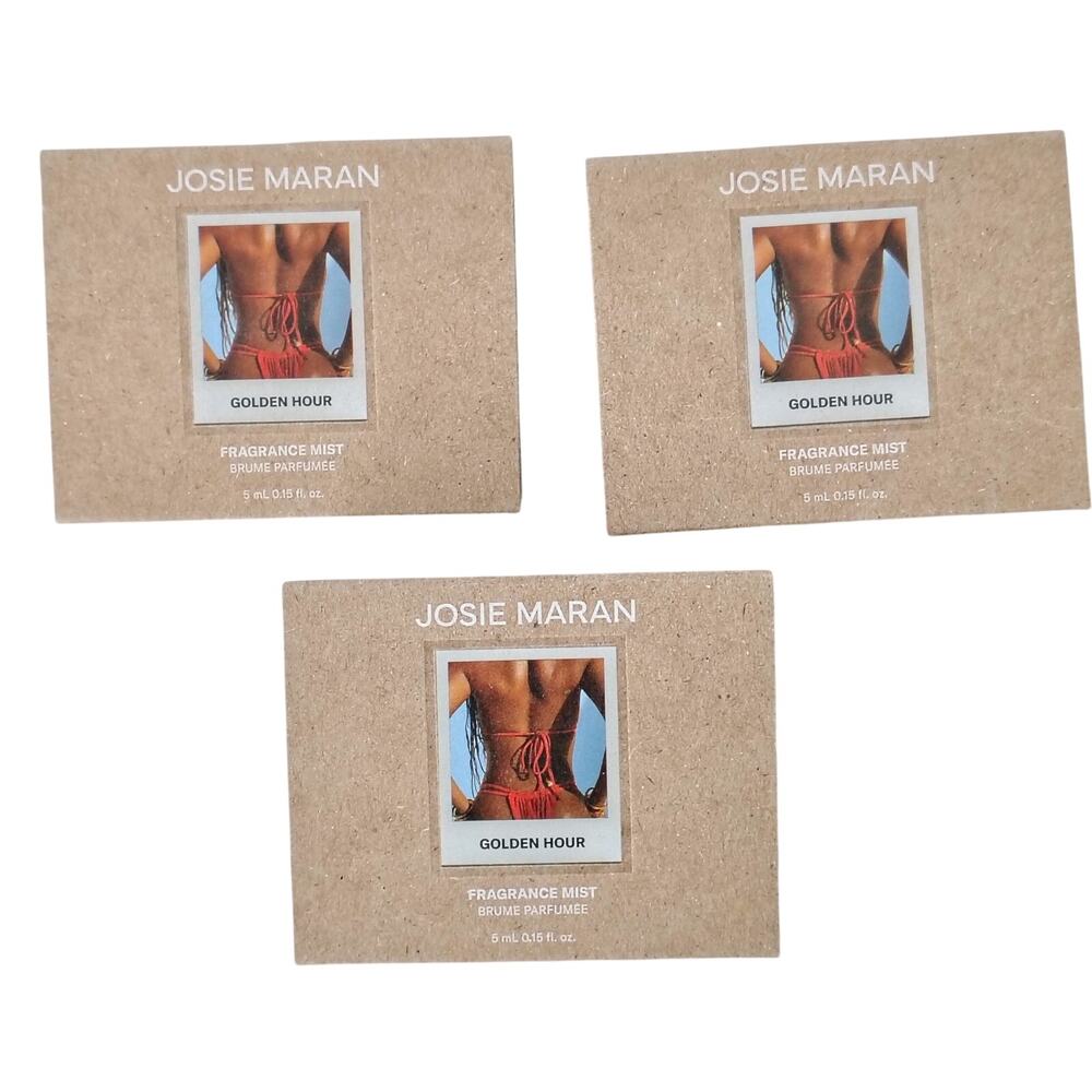 Josie Maran Golden Hour Fragrance Mist Spray 0.15 oz Mini Travel Size Lot of 2